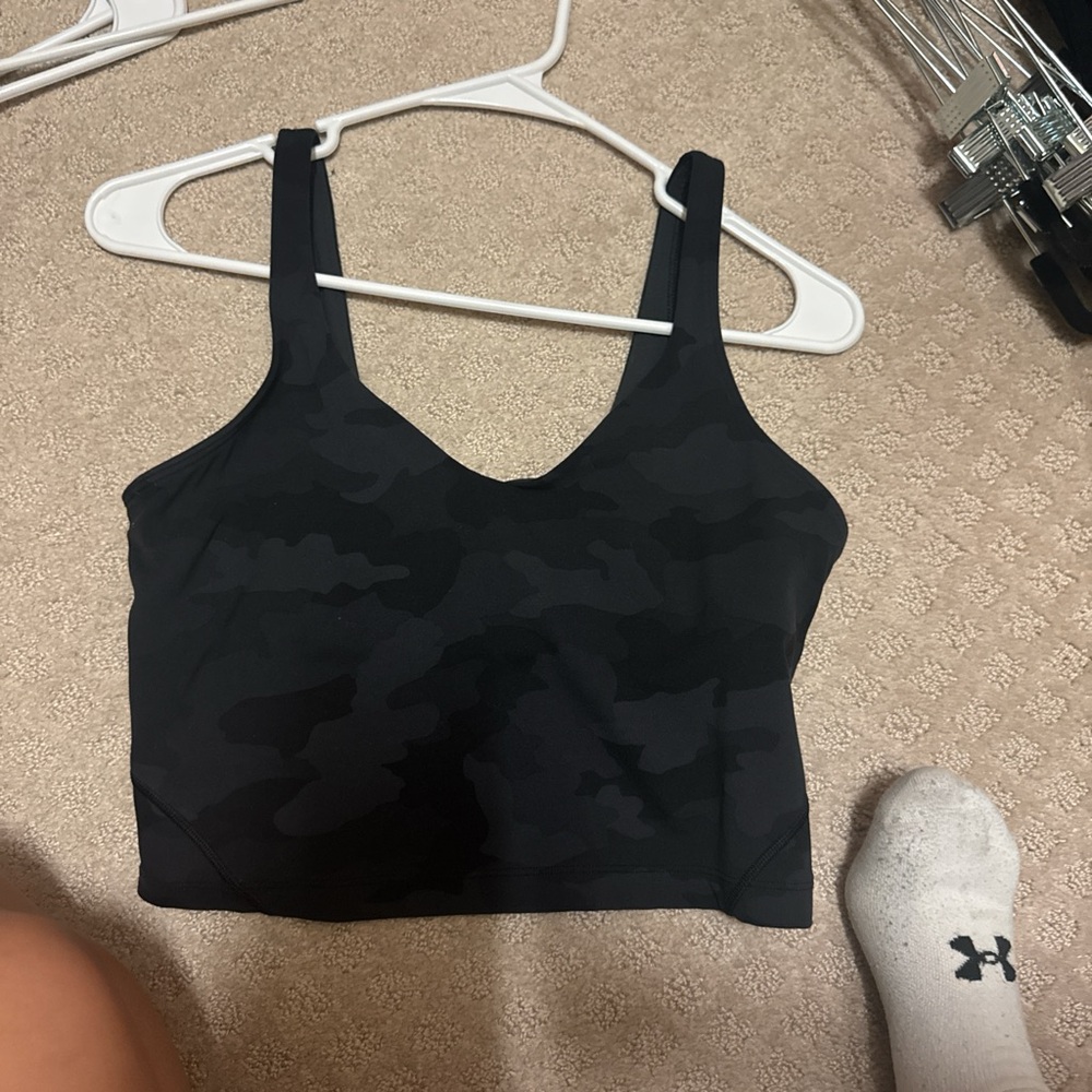 Lululemon Athletica Black Camo align top